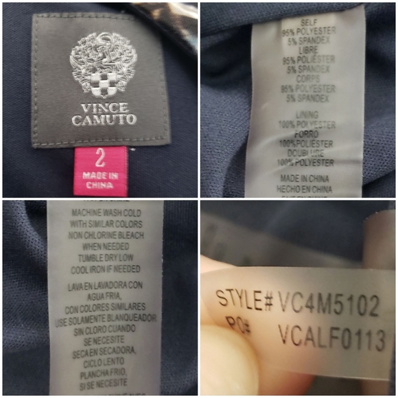 Vince Camuto Long Sleeve Dress Size 2 EUC - Picture 8 of 8